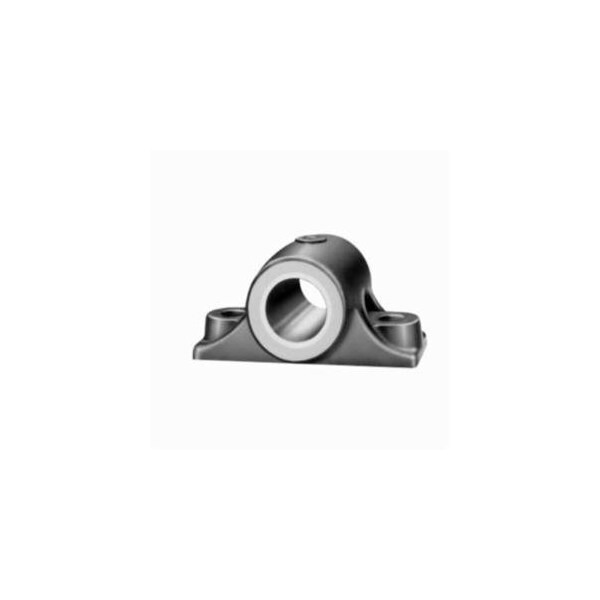 Babbitted Solid Pillow Block Plain Sleeve Bearing, 2-3/16 in Bore, 5-1/2 to 6 in L Center-to-Center
